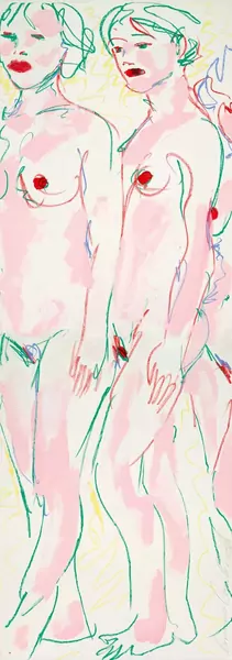 LUCIANO CASTELLI — Three standing girls. 1986. — Koller Auktionen