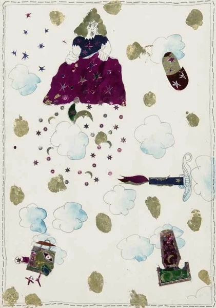 Luciano Castelli — Frau Holle schüttelt Chilumdecke aus, 1972