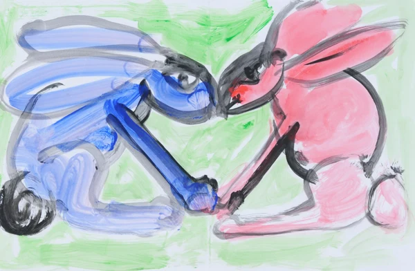 Luciano Castelli — Zwei Hasen, 1998