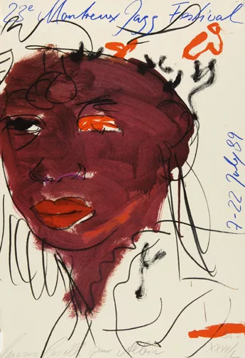 Luciano Castelli — Plakat. 23e Montreux Jazz Festival, 1989