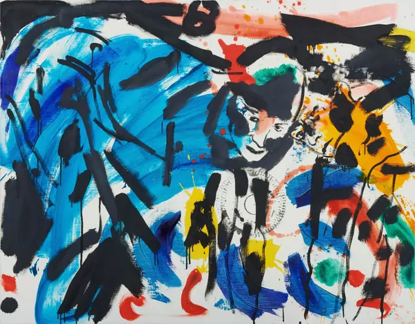 Luciano Castelli — Zebras (Selbstporträt mit Salomé) , 1991