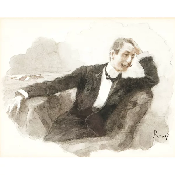 Luigi Rossi — Illustration für Marcel Prévosts "Les Demi-Vierges" (S. 99).