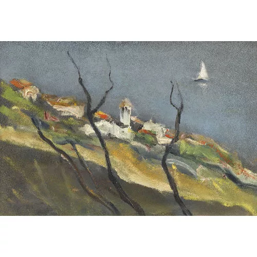 Luigi Taddei — Blick auf den Lago Maggiore bei Ronco.