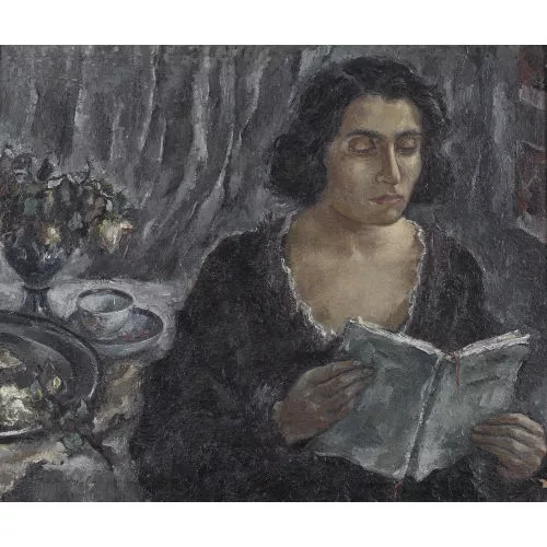 Madeleine Woog — Dame bei der Lektüre.