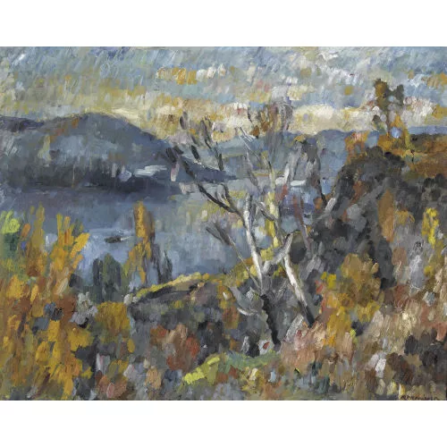Manfred Henninger — Landschaft mit Lago Maggiore.
