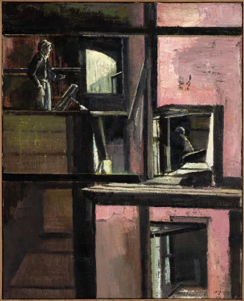 Marc-Antoine Fehr (1953) — Marc-Antoine Fehr (1953), A l'intérieur du moulin, 1995, huile sur toile, signée, 83x65 cmProvenance: Acquis auprès de la Galerie Jan Krugier, Genève, le 28 juin 1995 par Jean-Louis Roy (1938-2020)