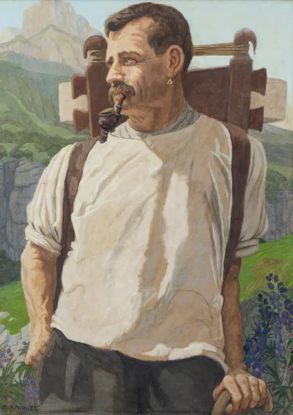 Marcel Amiguet — Marcel AMIGUET (1891-1958) "La cacolet", huile