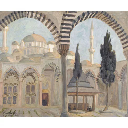 Marcel Amiguet — La Mosquée de Fatih à Istanbul.
