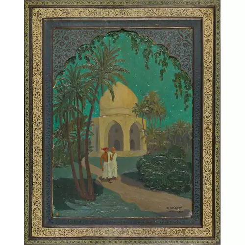 Nachtszene bei Lahore mit zwei Flaneuren