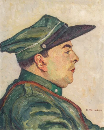 Portrait de soldat de profil, 1918
