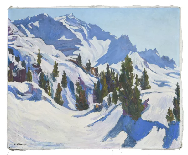 Marcel d' Eternod — Paysage de mars - Fonte des neiges et le Piz Corvatsch
