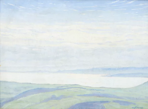 Marcel d' Eternod — Marcel Victor D'ETERNOD (1891-1971), 'Vue du lac', huile
