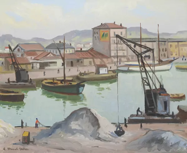 Marcel STEBLER (1906-1966), 'Vue d'un port', huile sur toile — DognyAuction