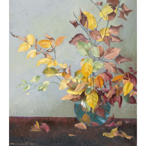 Marcus Jacobi — Herbstliche Zweige in einer Glasvase.
