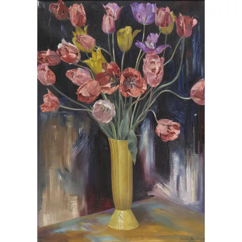 Marcus Jacobi — Stillleben mit Tulpen.