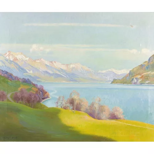 Marcus Jacobi — Herbstliche Ansicht des Brienzersees.
