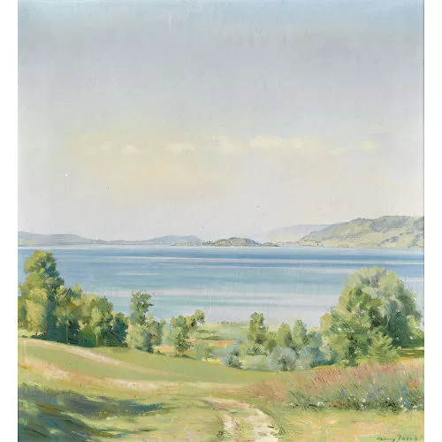 Marcus Jacobi — Bielersee mit St. Petersinel.
