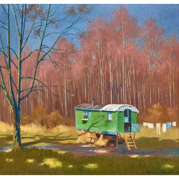 Marcus Jacobi — Roulotte am Waldrand.