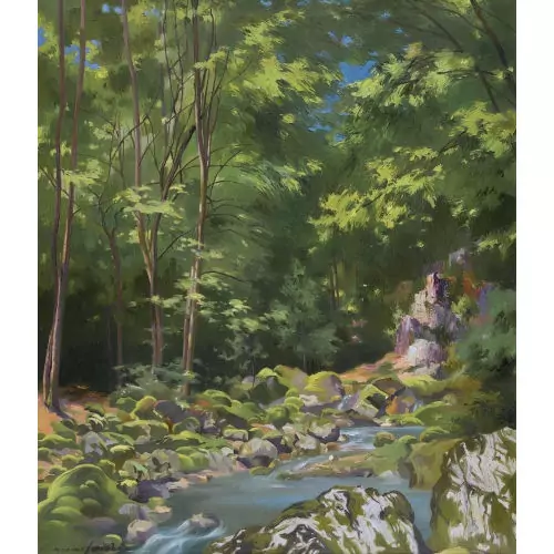 Waldbach im Frühling