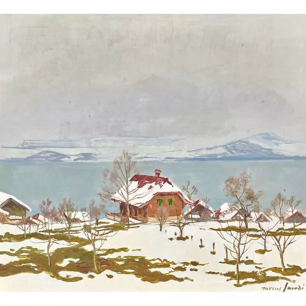 Seelandschaft im Vorfrühling