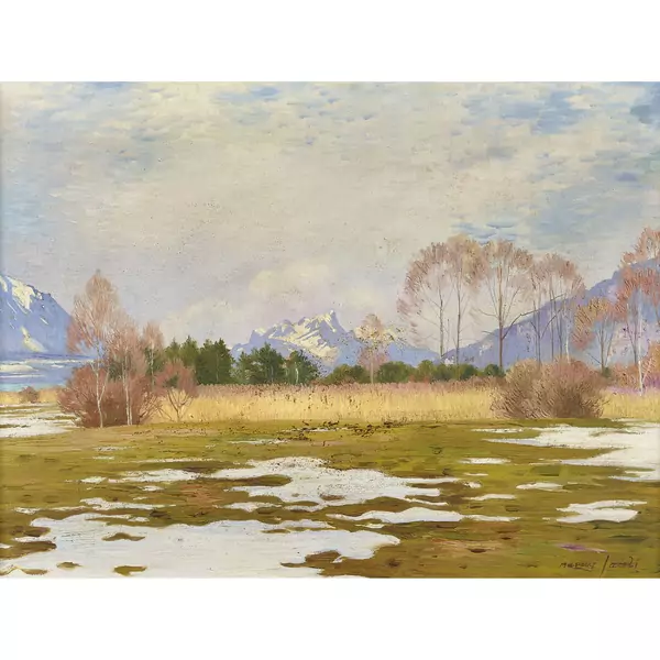 Vorfrühling am Thunersee mit Stockhornkette
