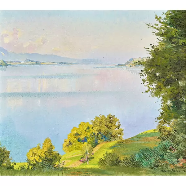 Sommerliche Landschaft am Thunersee