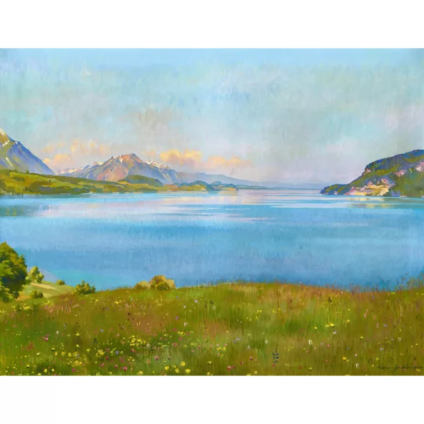 Marcus Jacobi — Thunersee mit Stockhornkette.
