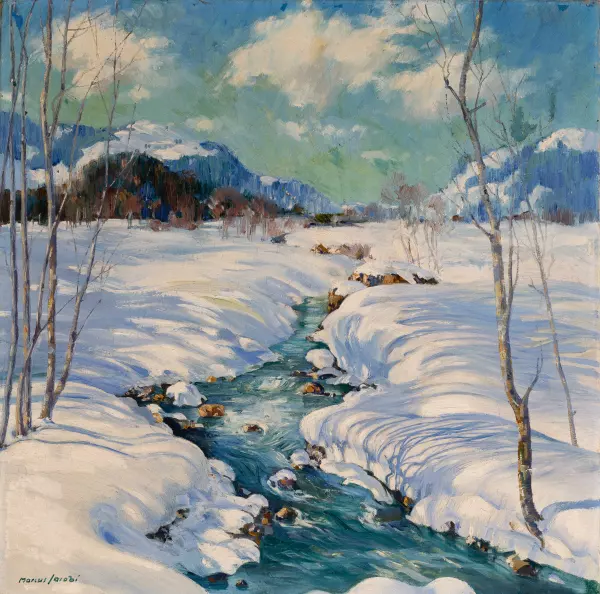 Winterlicher Bergbach