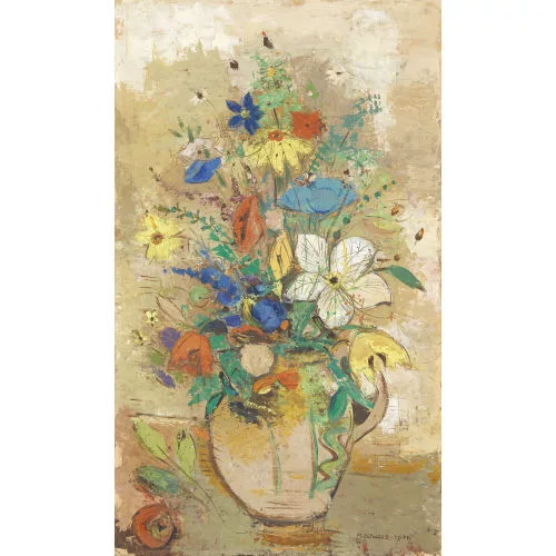 Margherita Osswald-Toppi — Stillleben mit Sommerblumenstrauss.