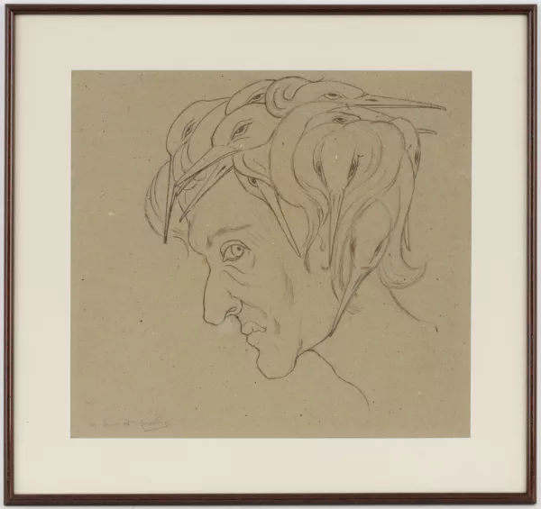 Marguerite Burnat-Provins — Ma Ville, série des figures avec des oiseaux- Guiteperlé et son chargement"