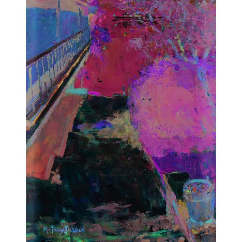 Marguerite Frey-Surbek — Sommerlicher Treppenweg am See in Brienz.