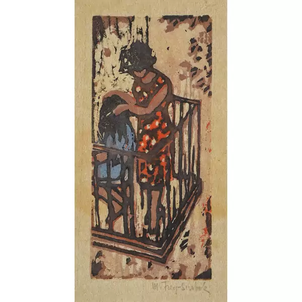 Zwei Frauen auf dem Balkon