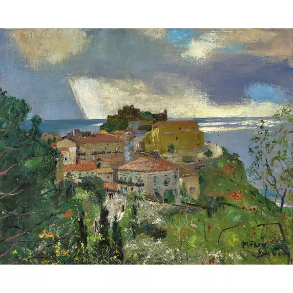 "Blick auf San Lucido"