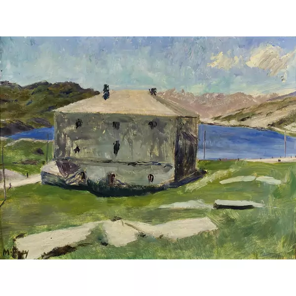 Seelandschaft mit einem Haus
