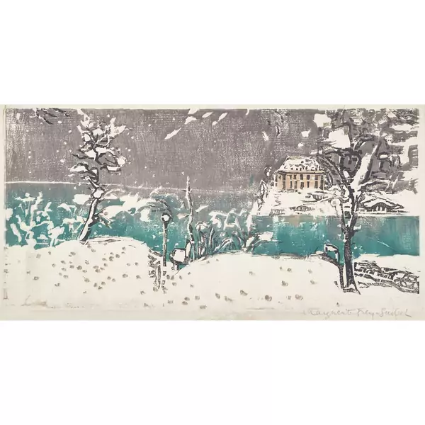 Winterliche Landschaft am See