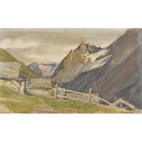 Marguerite Reutter-Junod — "Dent de Veisivi et alpe d′Arolla".
