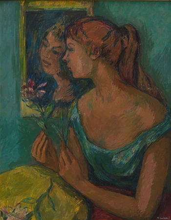 Jeune fille devant le miroir