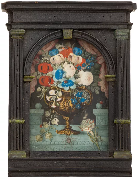 Maria Sibylla Merian — Prächtiges Blumenstillleben mit Insekten
