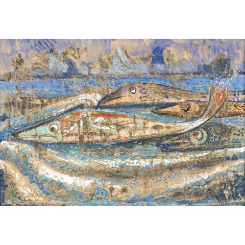 Maria Uebersax — Fische am Strand.