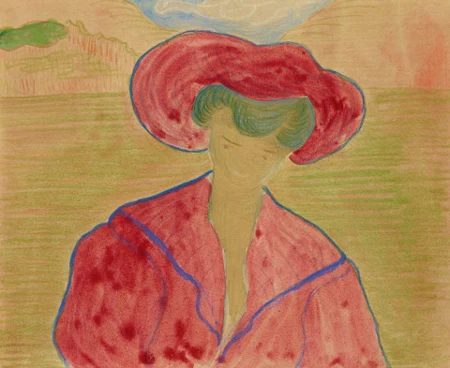 Mädchen in rot, Um 1908.