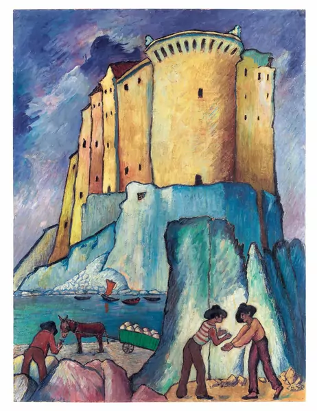 Marianne von Werefkin — Burg am Mittelmeer – Aus Italien — Galerie Kornfeld