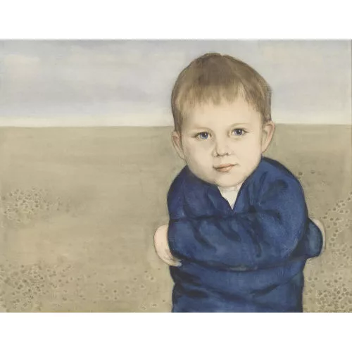 Marianne Wüthrich — Kind vor weiter Landschaft.