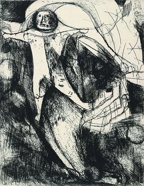 Marino Marini — 3 Bll.: La Caduta dell´angelo. Il Cavaliere. Geometria