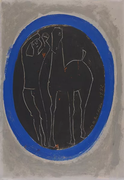 Marino Marini — Cavallo e cavaliere in un ovale