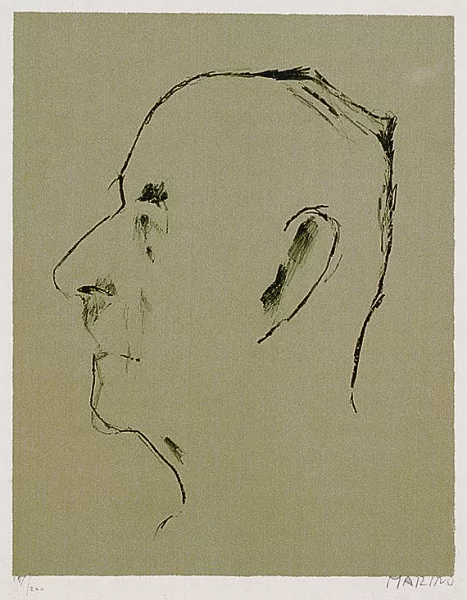 Marino Marini — Portrait von Thomas Mann