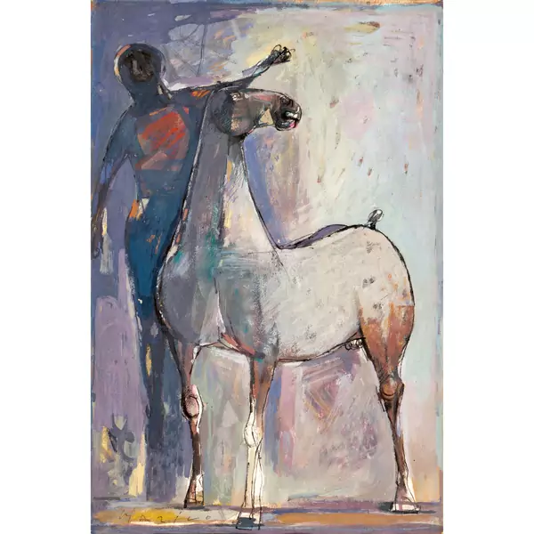 "Cavallo e cavaliere stante"