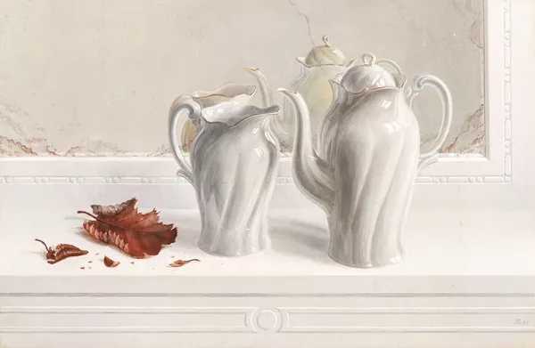 Mario Roffler (1940) — Nature morte à la cafetière,