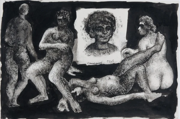 Mario Comensoli — Frauenaktstudien, 1948