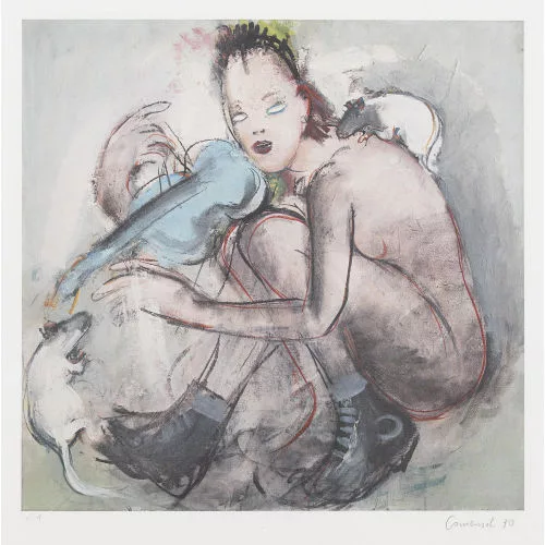 Mario Comensoli — Kauernde Frau.