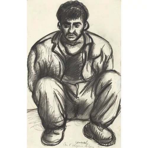 Mario Comensoli — Sitzender Arbeiter.